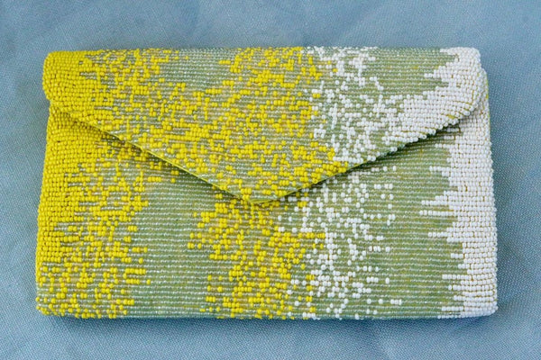 Vcexlusives: Beaded Clutch / Yellow