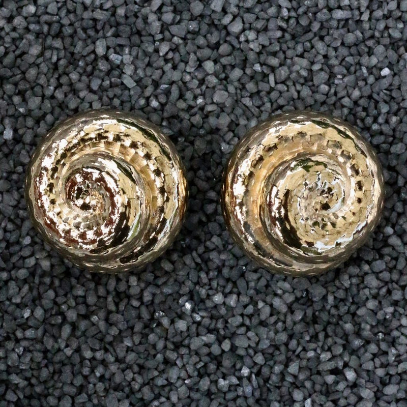 Hammered Button Gold