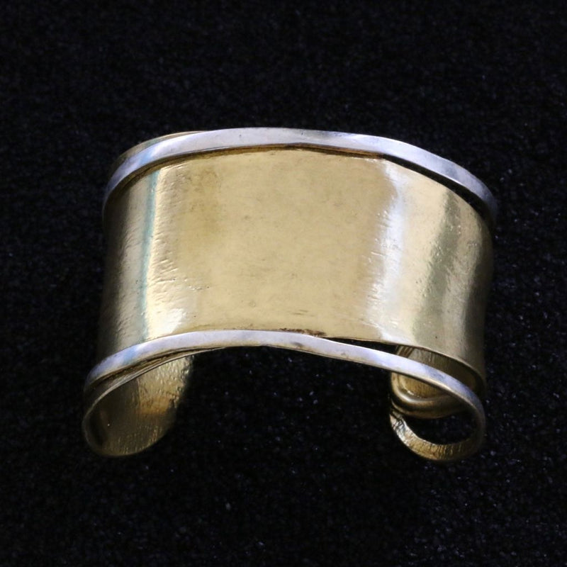 Ksultan:Modeled Gold Cuff With Silver