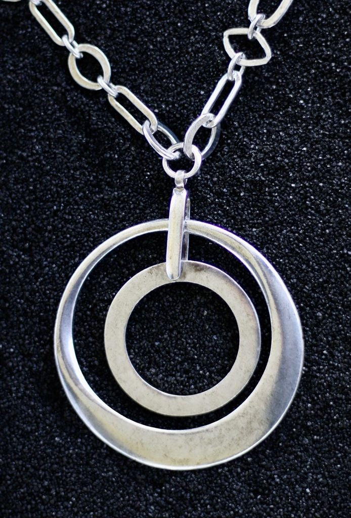 Two Circles In Silver