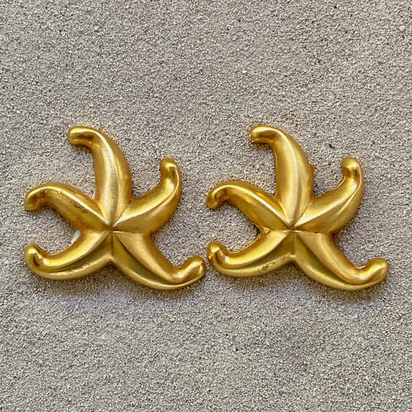 Gold Star Clip Earring