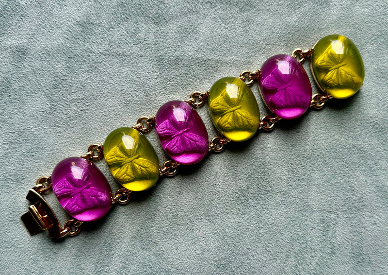 Oval Butterfly Bracelet in Colors