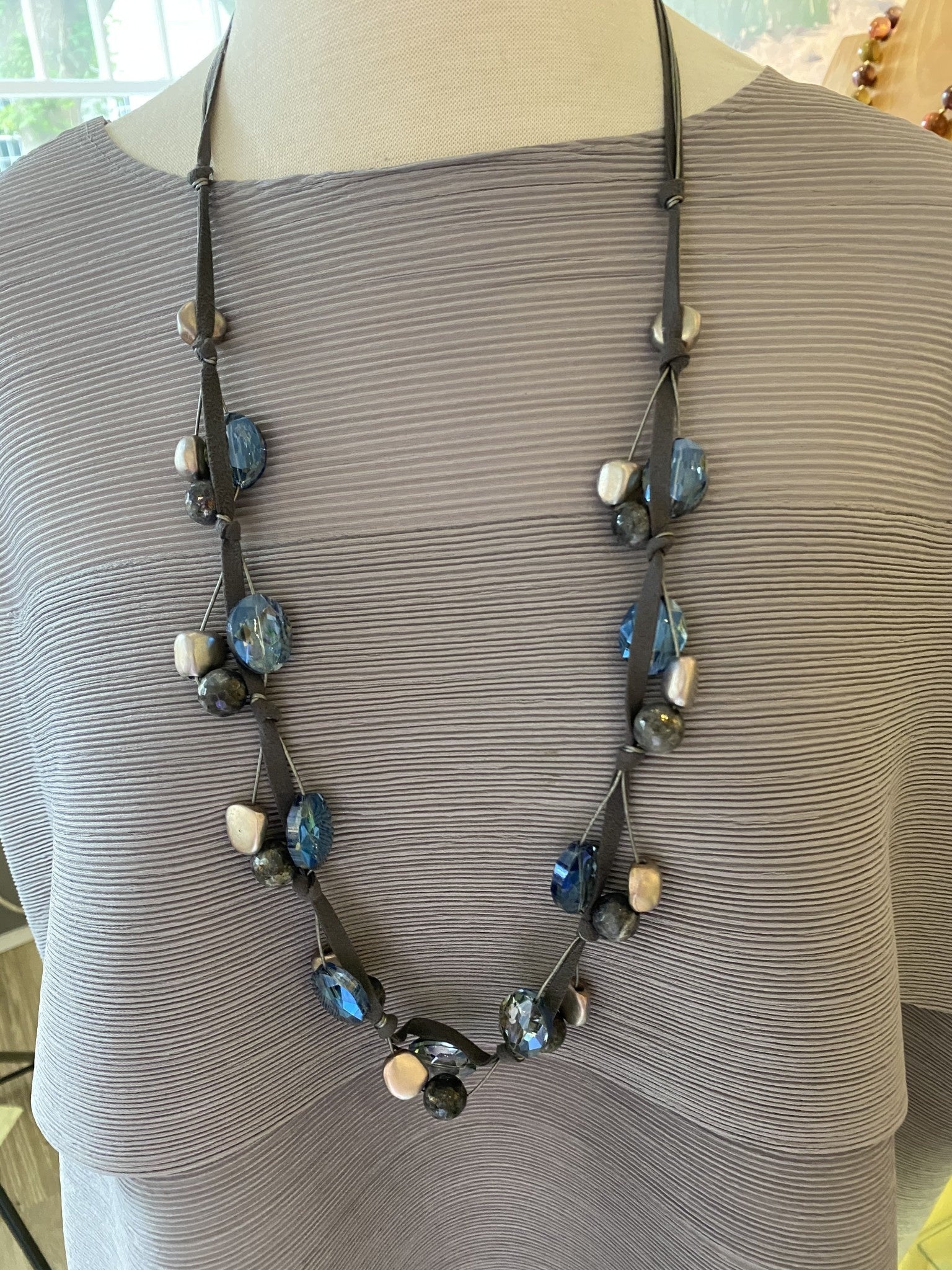 Suede Long Necklace