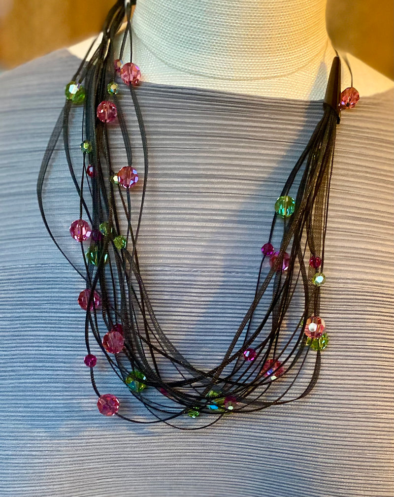 Micro Ribbon w/ Multi Color Beads