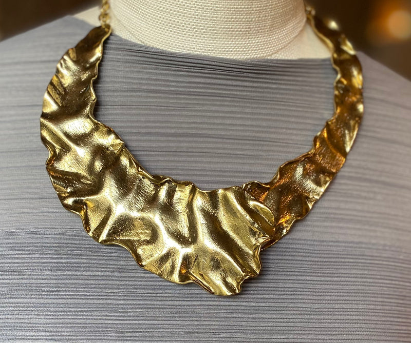 Abstract Necklace/Matte/Gld