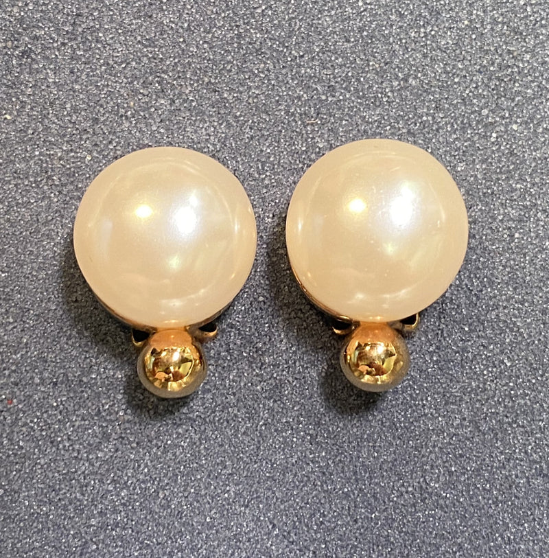 Pearl And Gold Clip Earring