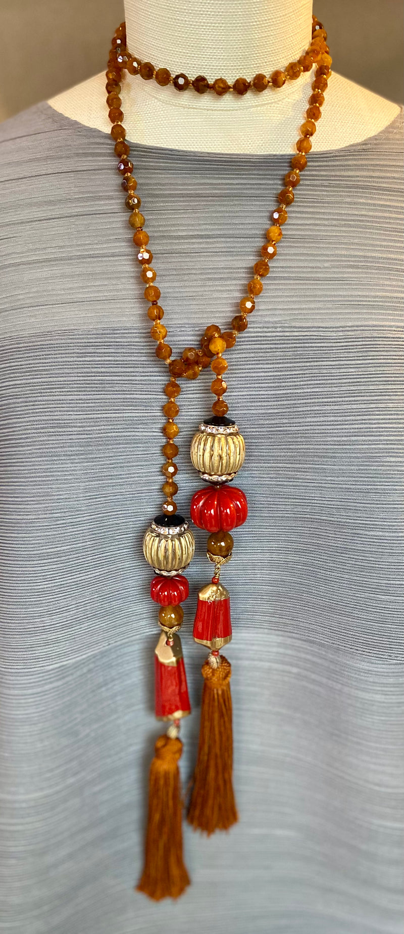 Red Amber With/Tassel