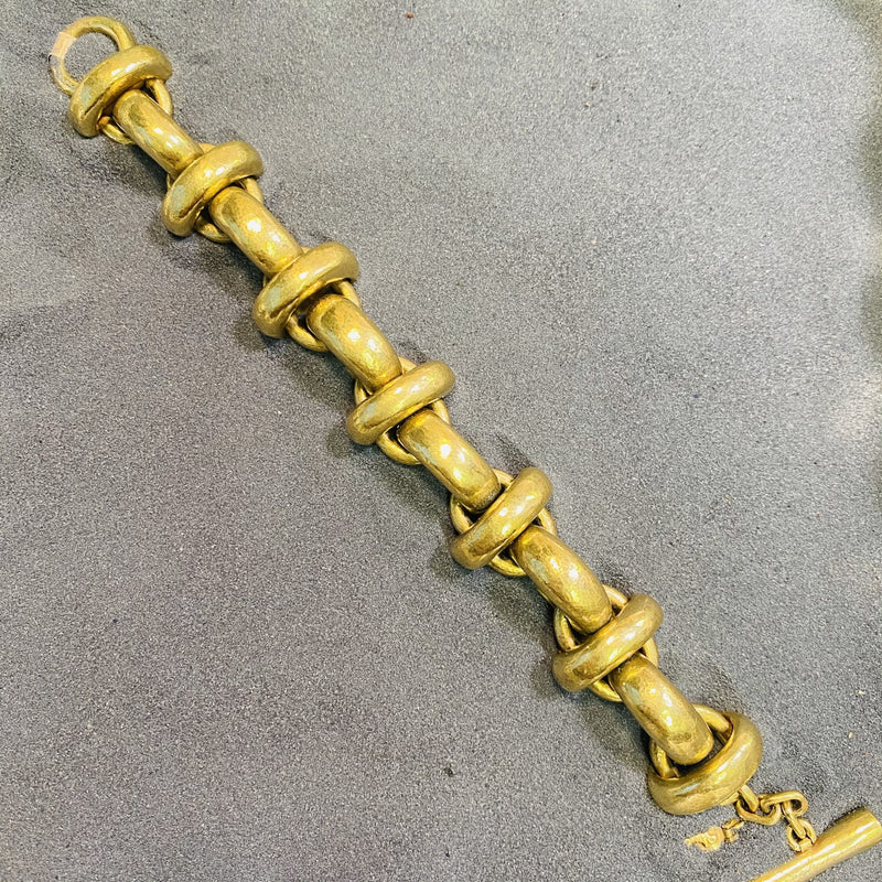 Gold 4 Link W/ Spheres Bracelet