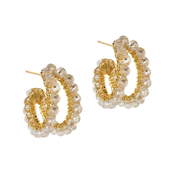 Beaded Double Hoops Nina