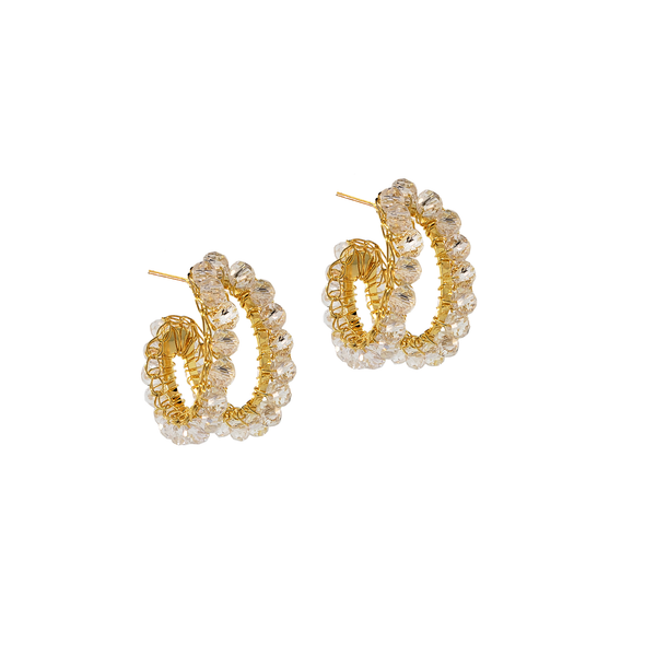 Beaded Double Hoops Nina