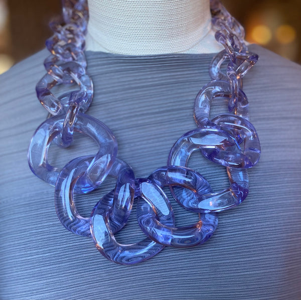 Lucite/Chain/Lavender