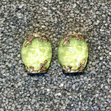 Oval W/ Vines Clip Earrings