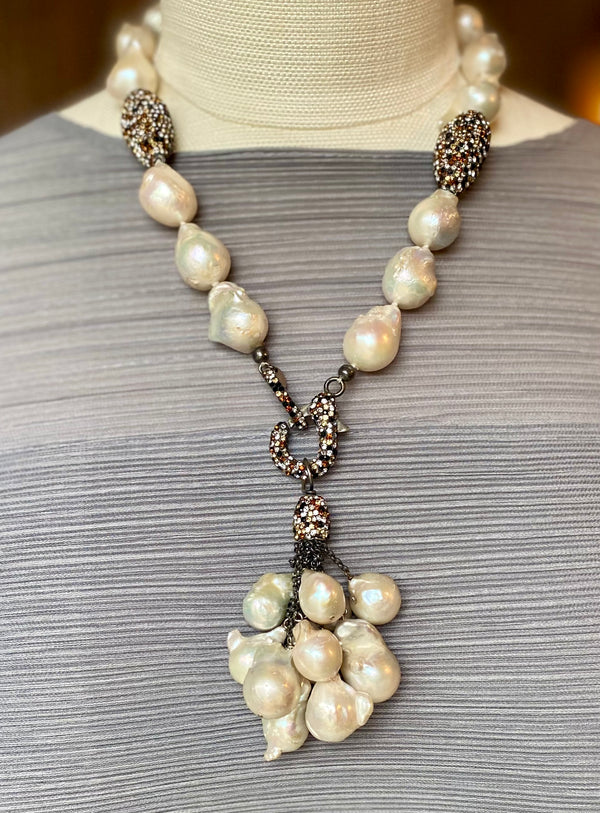 Baroque Pearl with Drop Pendant