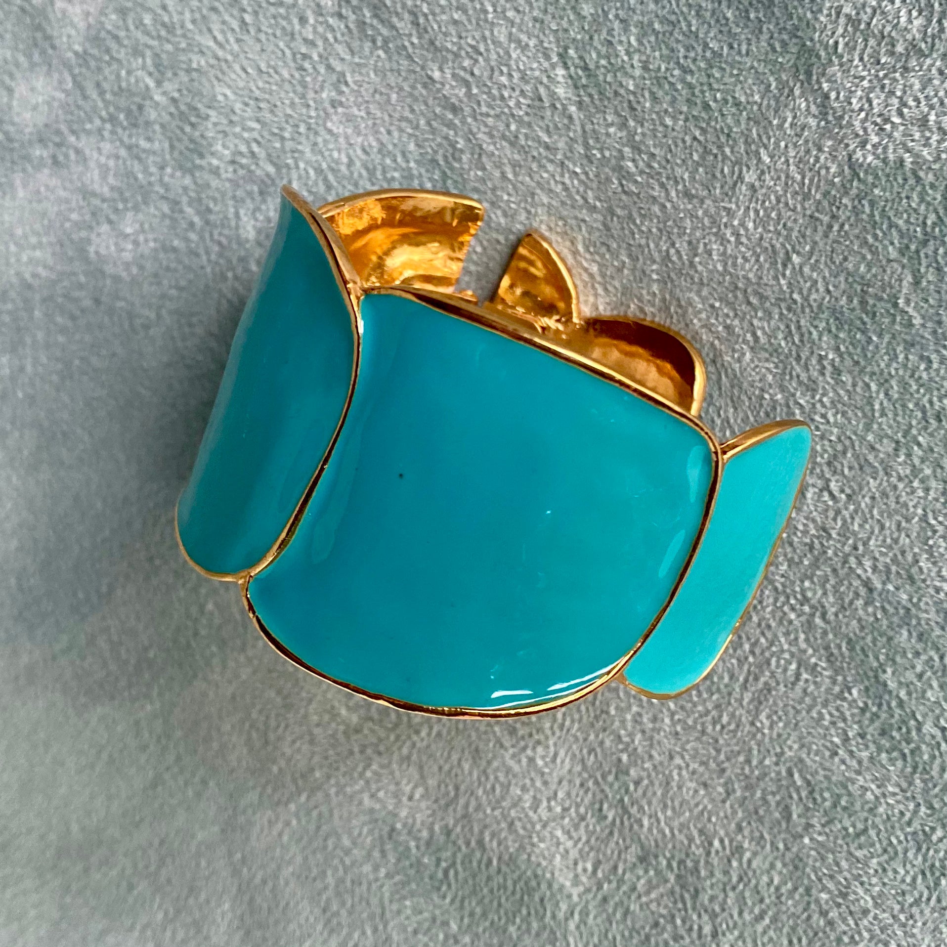 Gold Turquoise Cuff