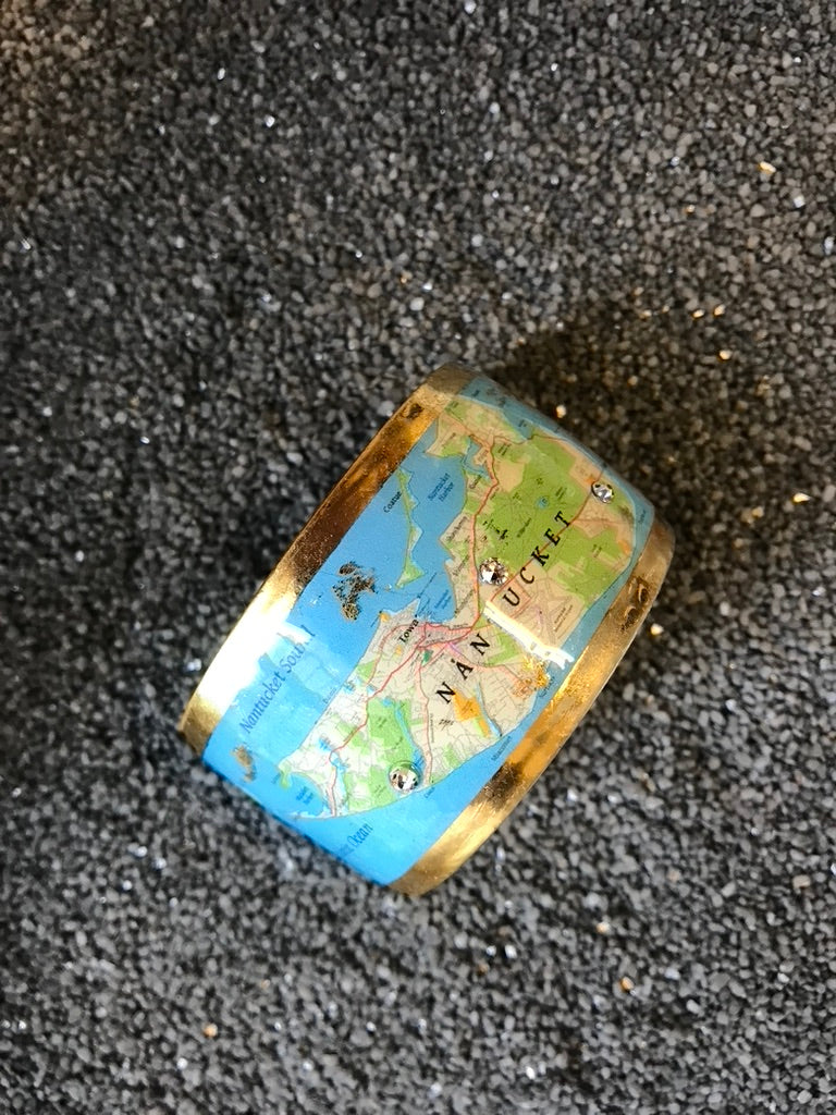 Nantucket Map Cuff