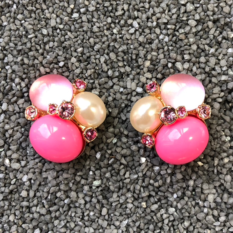 3 Stones W/ Small Crystals in Colors