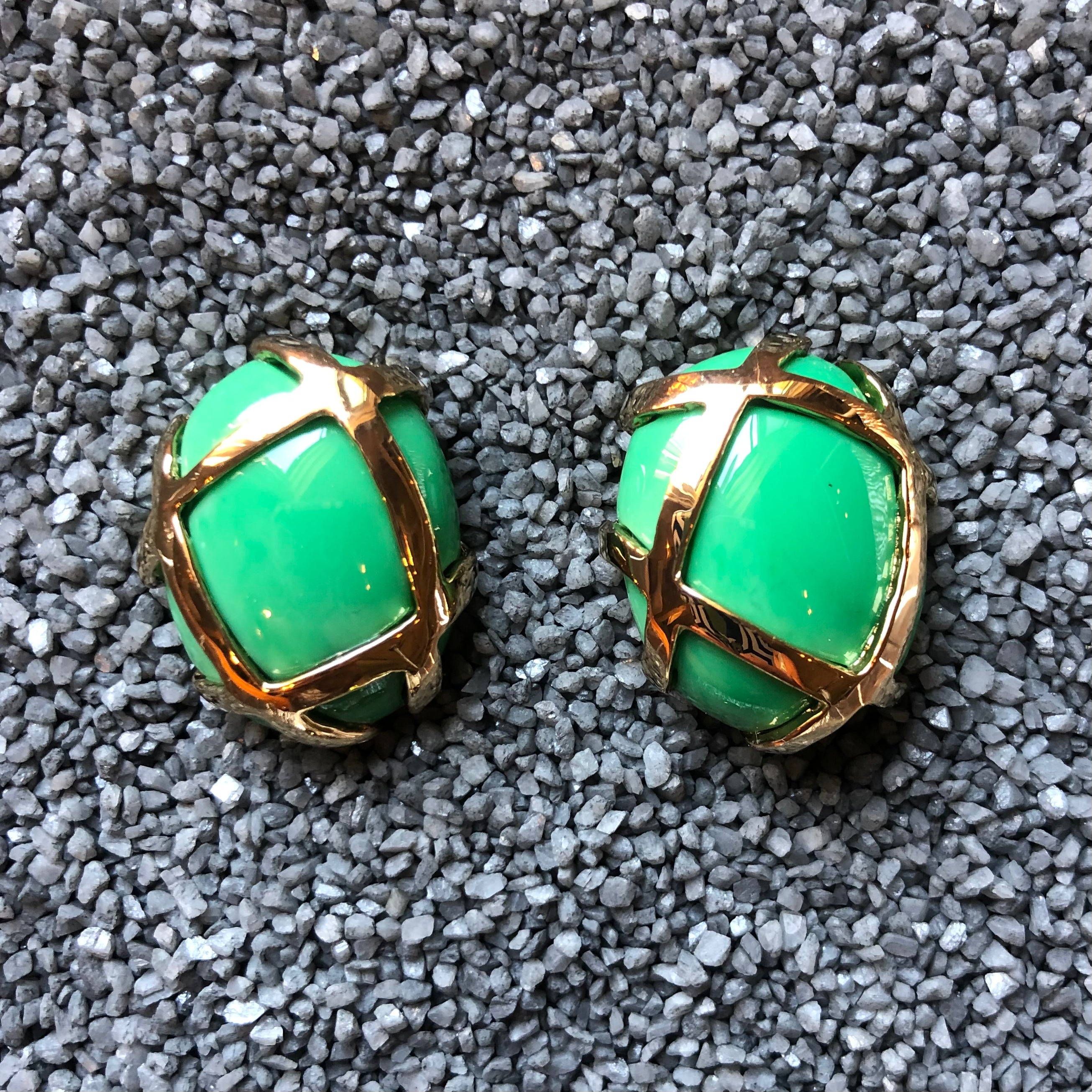 Oval Gold Straps in Colors