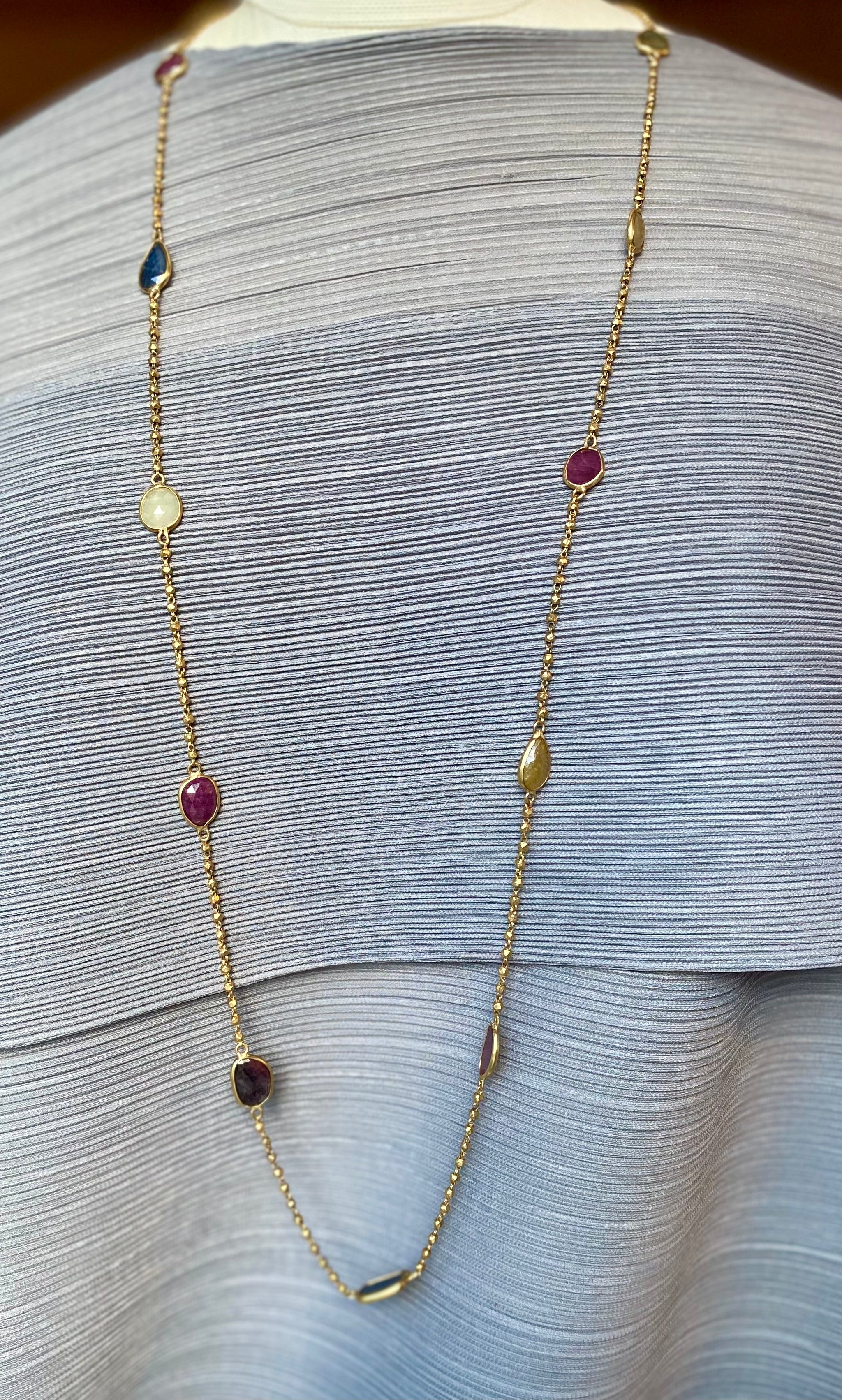 Multi Saphire Gold/Small links
