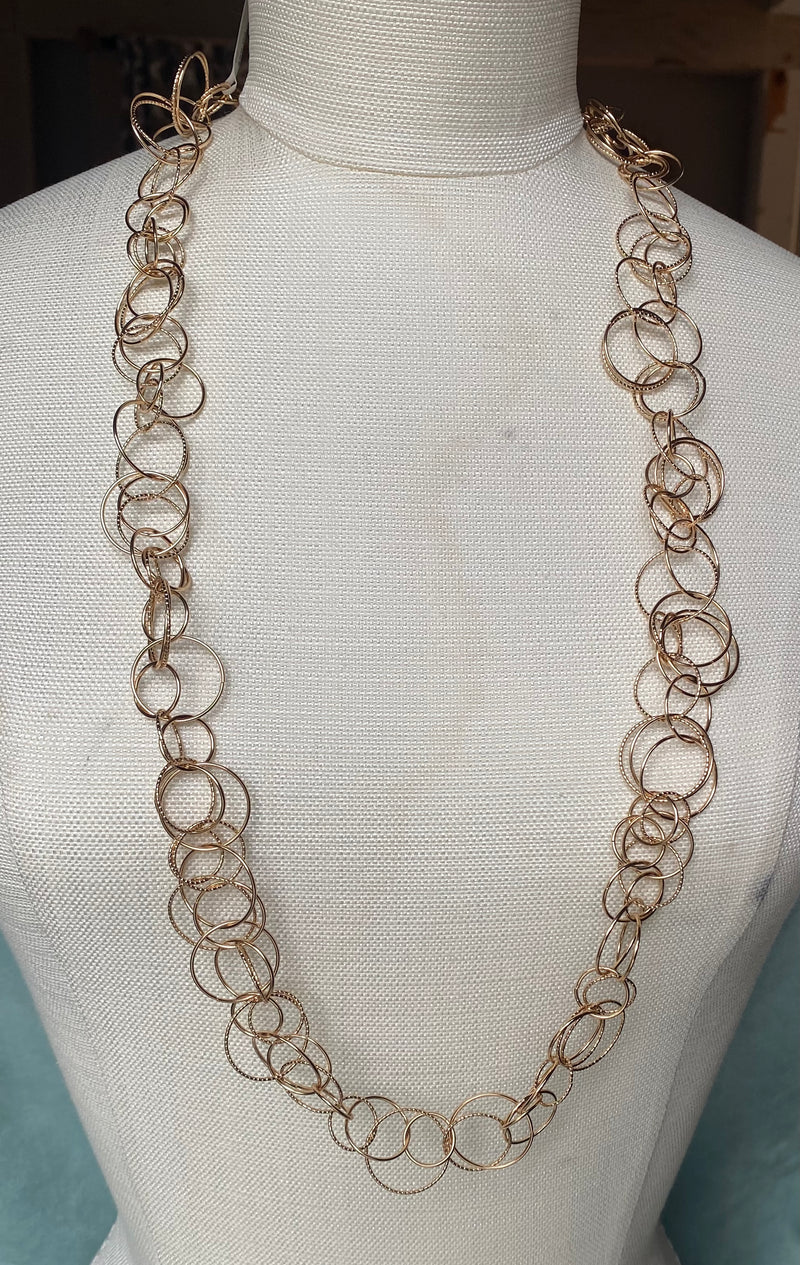 Woven Chain Loops Gold
