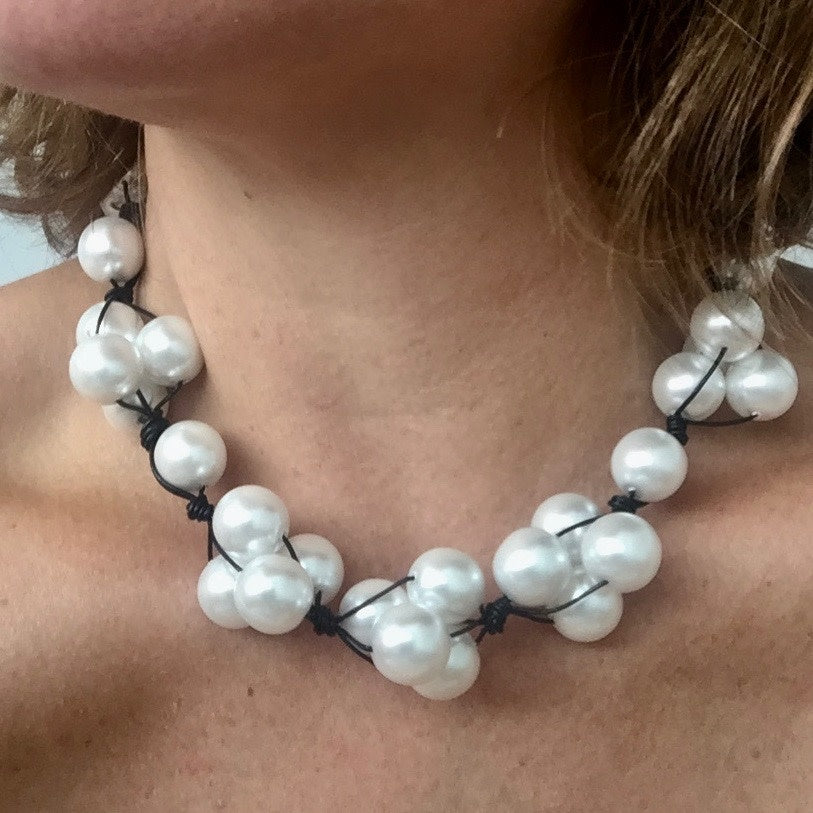 White Pearl Clusters Gold