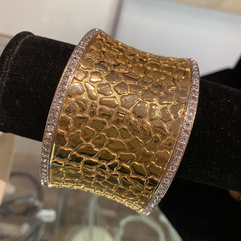 Gold Hammered Bracelet