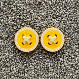 Button Clip Earring in Colors