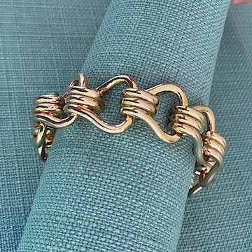M Trap Gold Link Bracelet