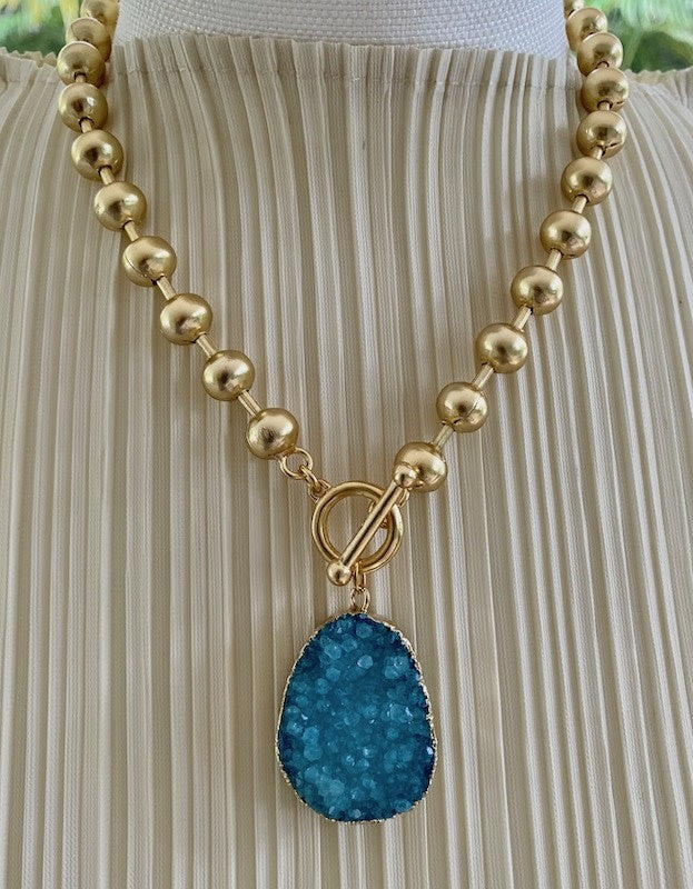 Gold Turquoise Druzy