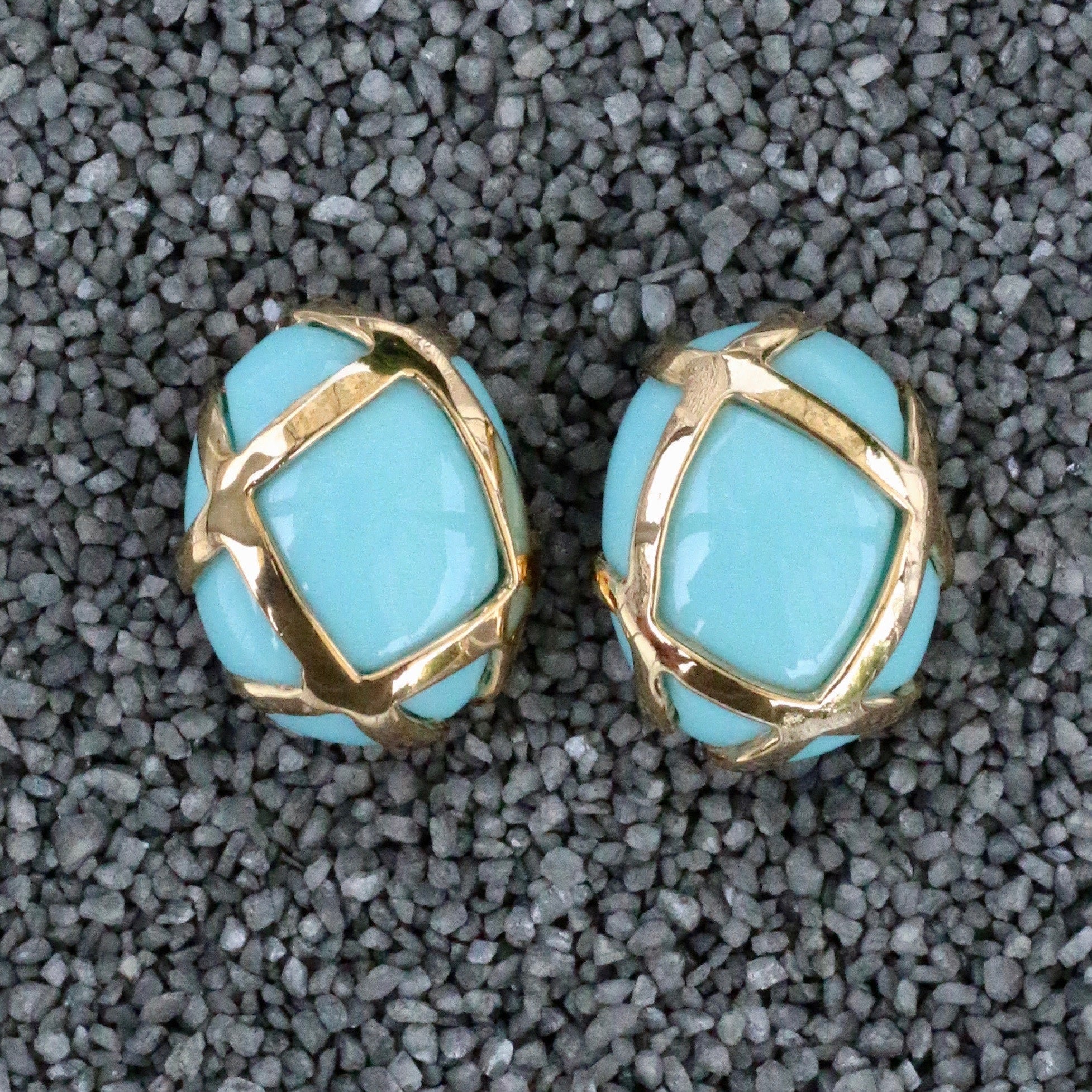 Oval Gold Straps in Colors
