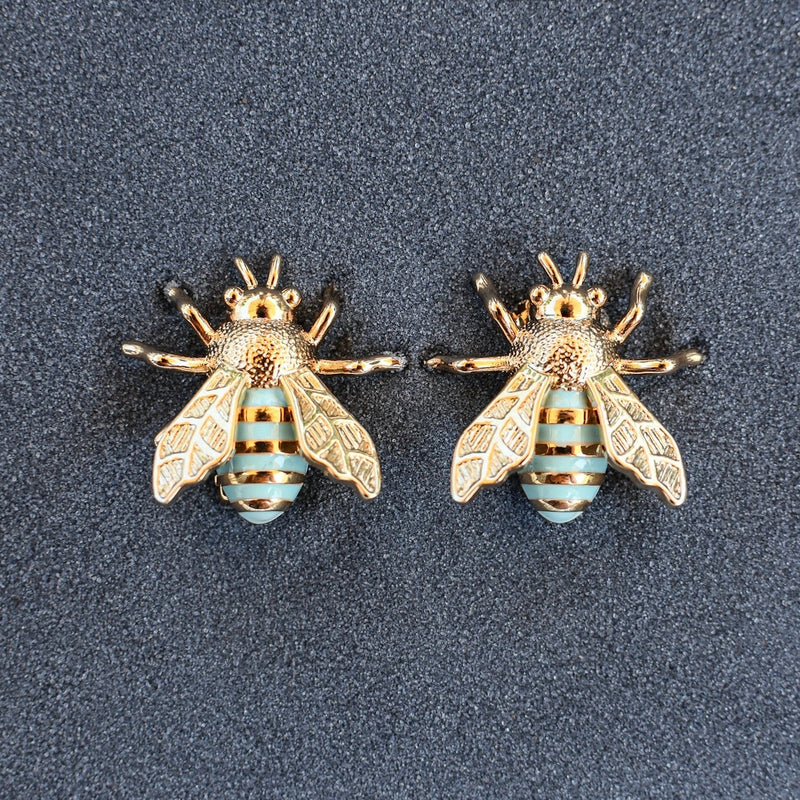 Bee Turquoise Clip Earring
