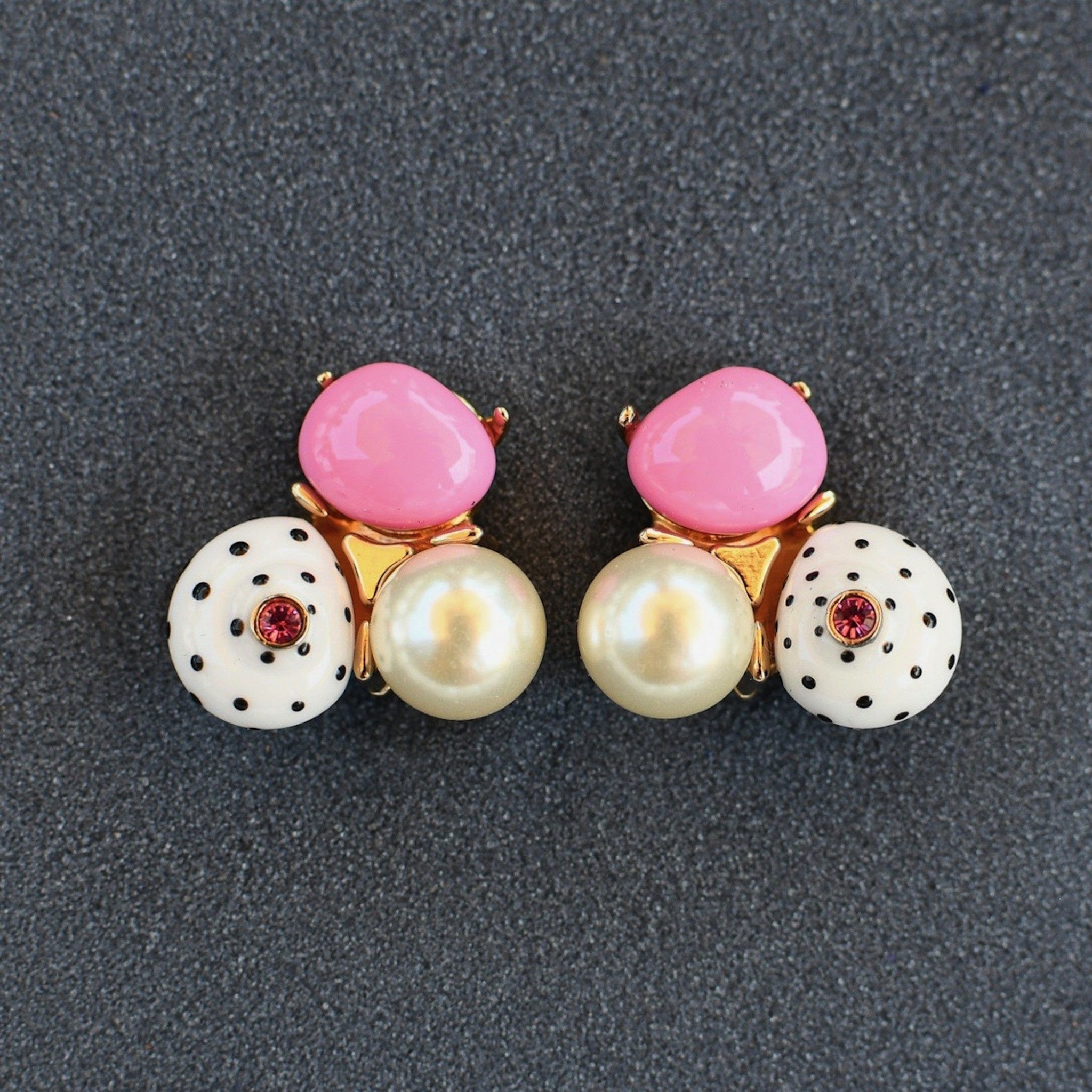3 Stones in Colors (1 White W/ Dots)