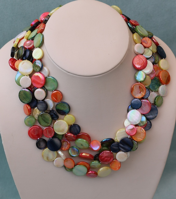 Vcexclusives: Chimes Glass Beads Multi Earth Tones